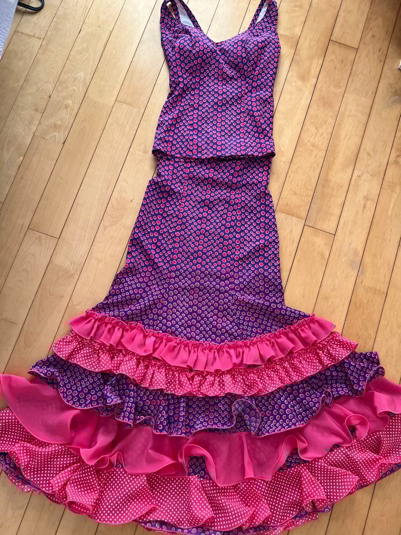 CANELA PURA フラメンコ　ツーピース　M