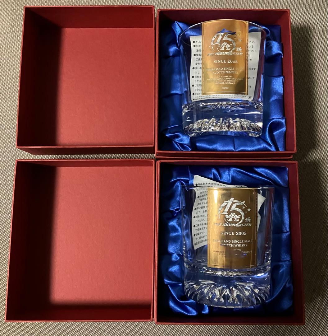 アイドルマスター15周年記念ウイスキー1本・グラス2個　3点セット