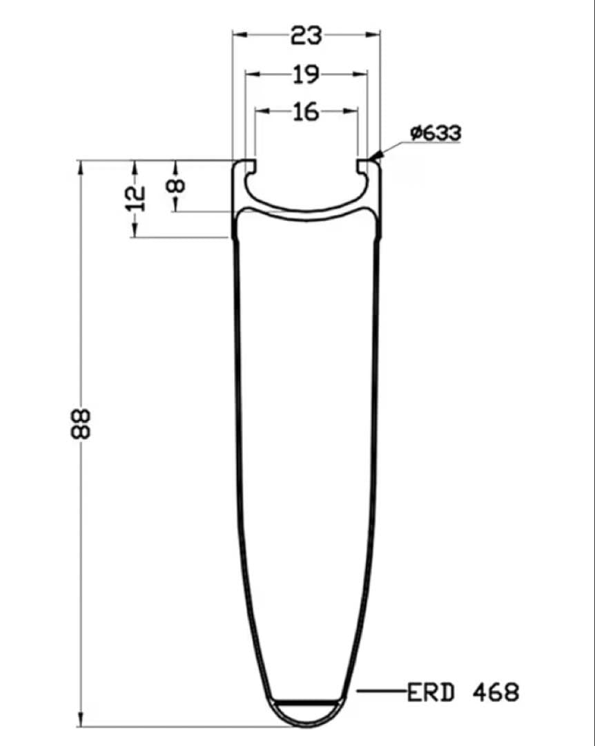 SUPERTEAM 88mm ホイール 23mm 700c クリンチャー