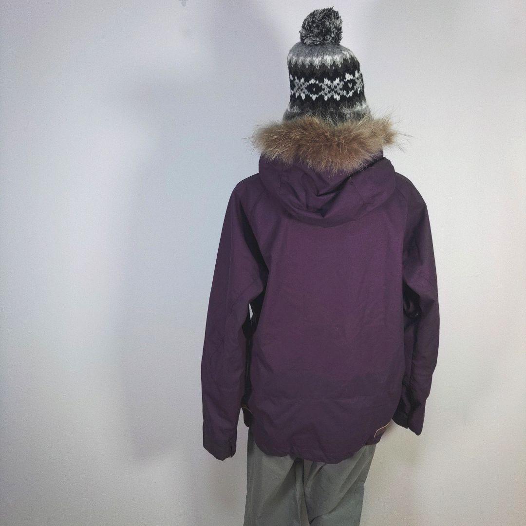 レディース　M　スキー　スノーボードウェア　上下セット　パープル　グレー