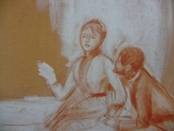 Renoir、LES AMOUREUX、希少画集画、新品額装付