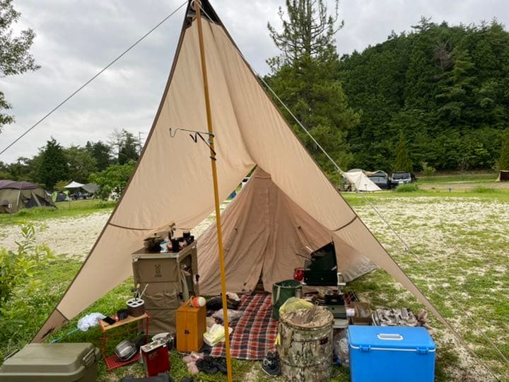 ロゴス　ワンポールテント、タープ、マット、グランドシート付　350-BJ