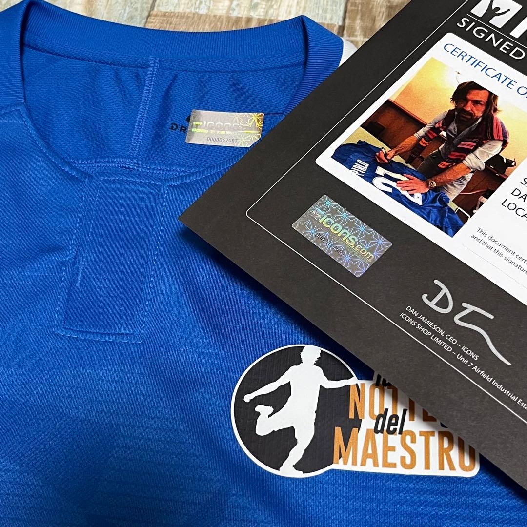 ICONS ユベントス 引退試合 ピルロ 直筆サイン支給品ユニフォーム ミラン