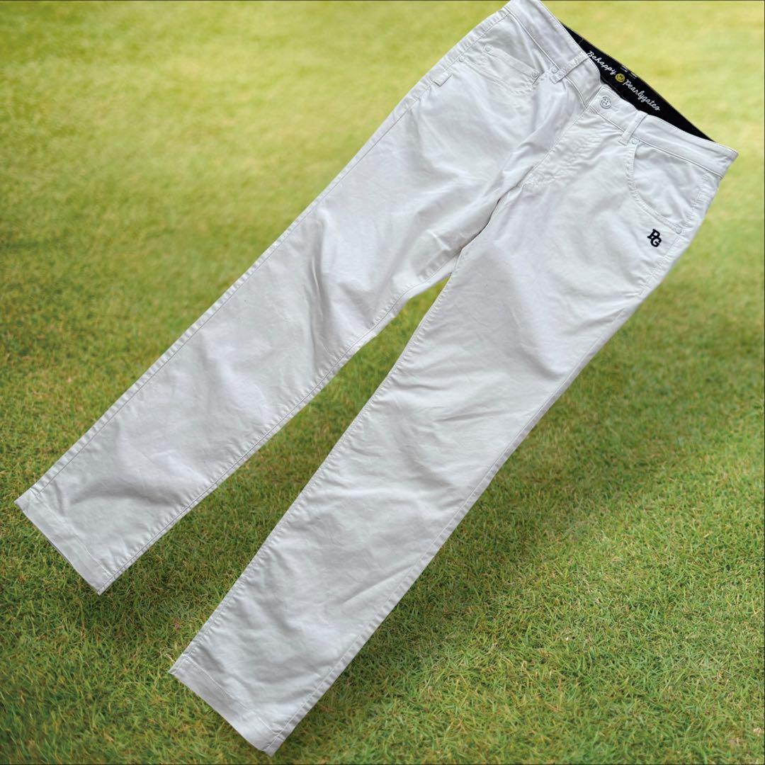 パーリーゲイツ　パンツ　4 M〜L相当　白　ホワイト　ストレッチ素材　ゴルフ