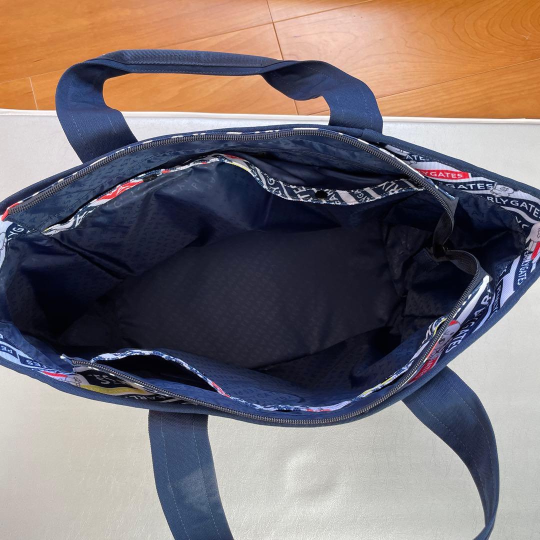 PEARLY GATES ロゴロッカーバッグ ネイビー