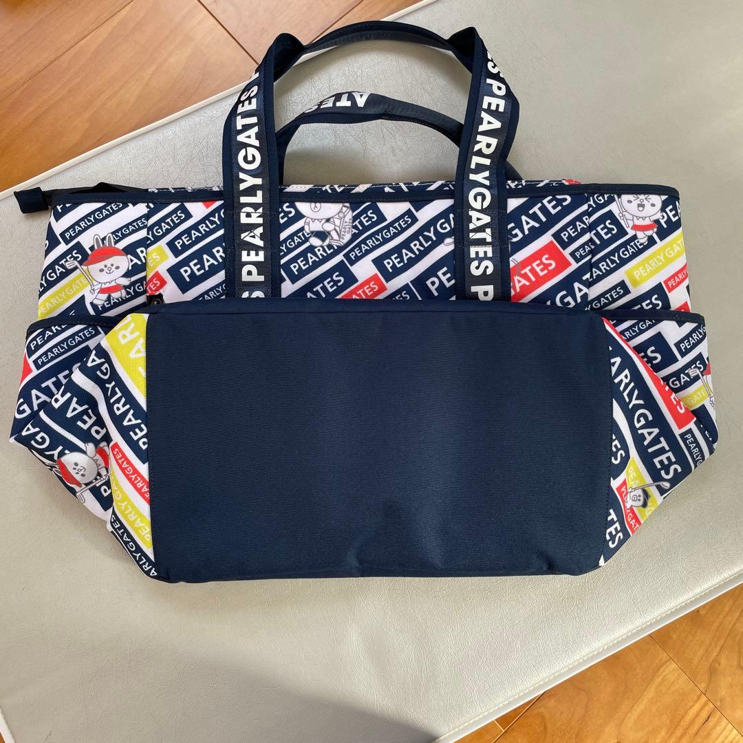 PEARLY GATES ロゴロッカーバッグ ネイビー