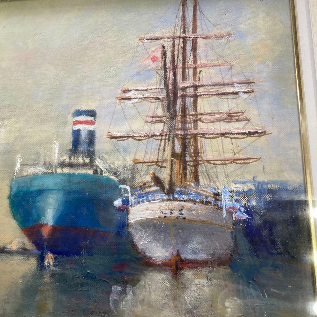 S*o様 珍品 山口芳男 F6号 昭和 三井藤永田造船 三井造船 造船場 風景画