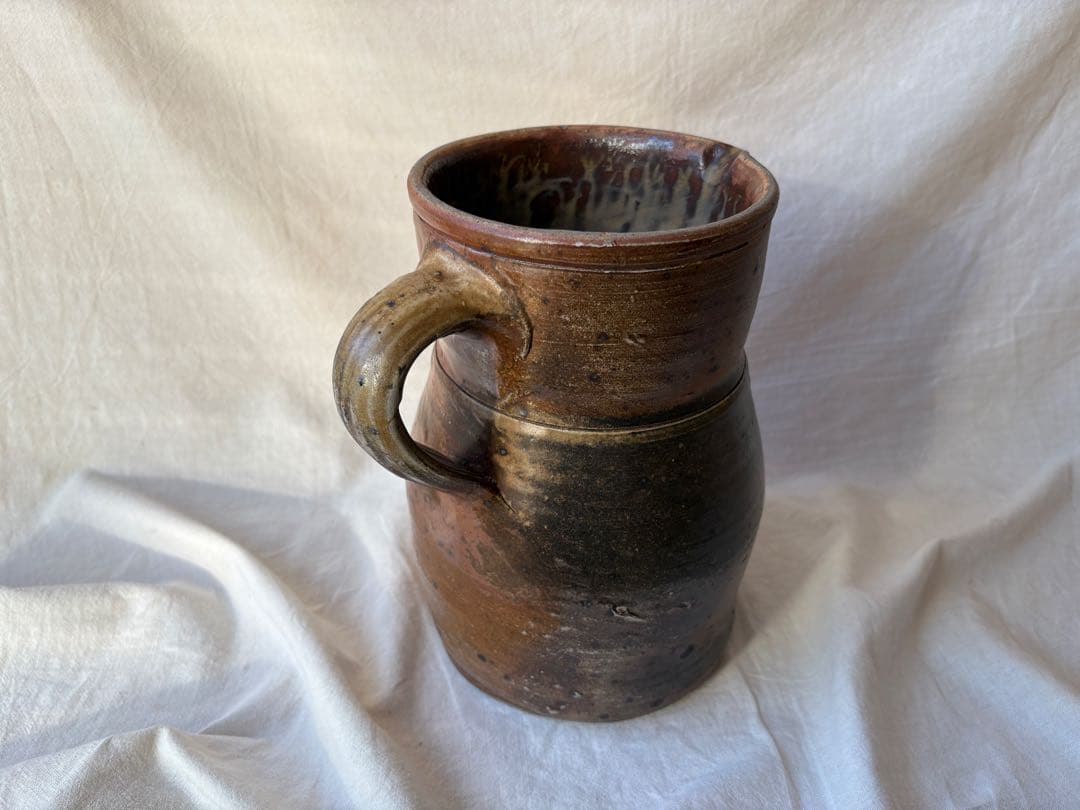 フランスアンティーク　ピシェ　フラワーベース　焼物