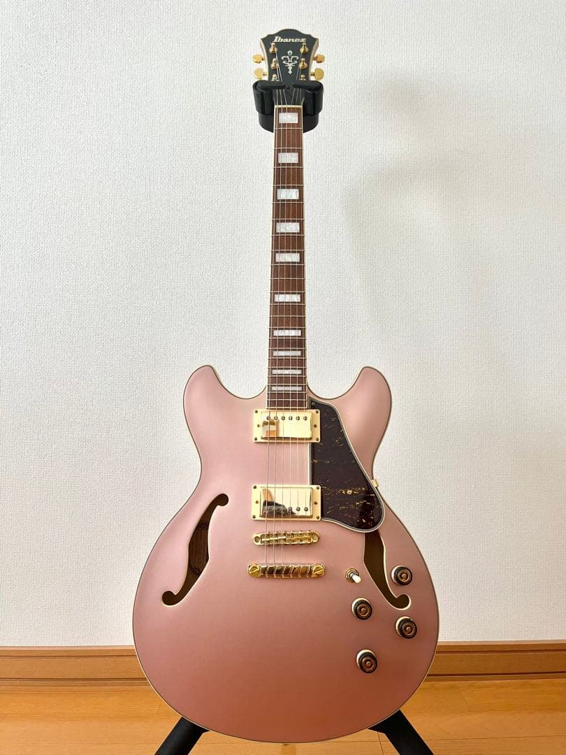 【美品】Ibanez AS73G Rose Gold セミアコ ギター