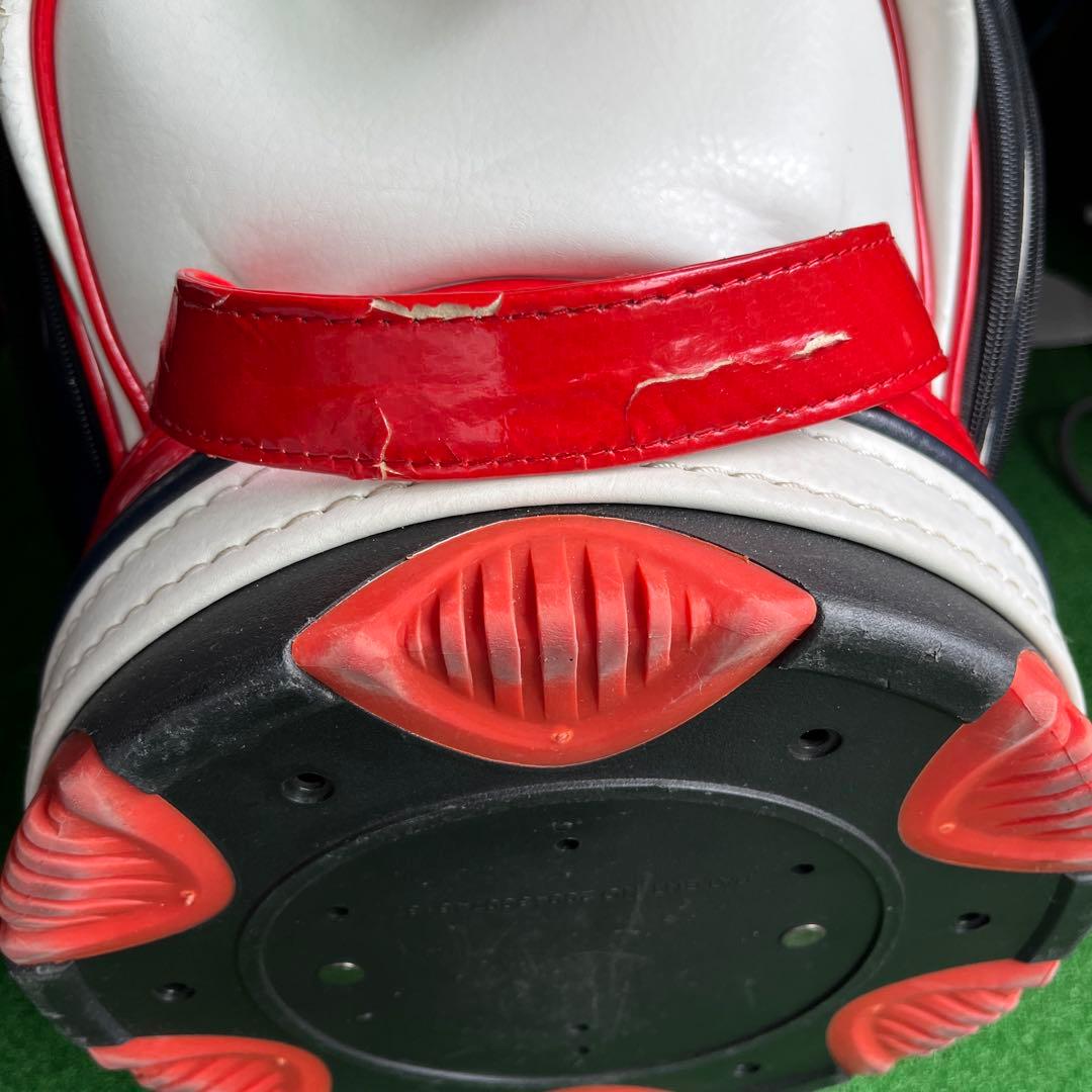 Munsingwear キャディバッグ ホワイト/レッド