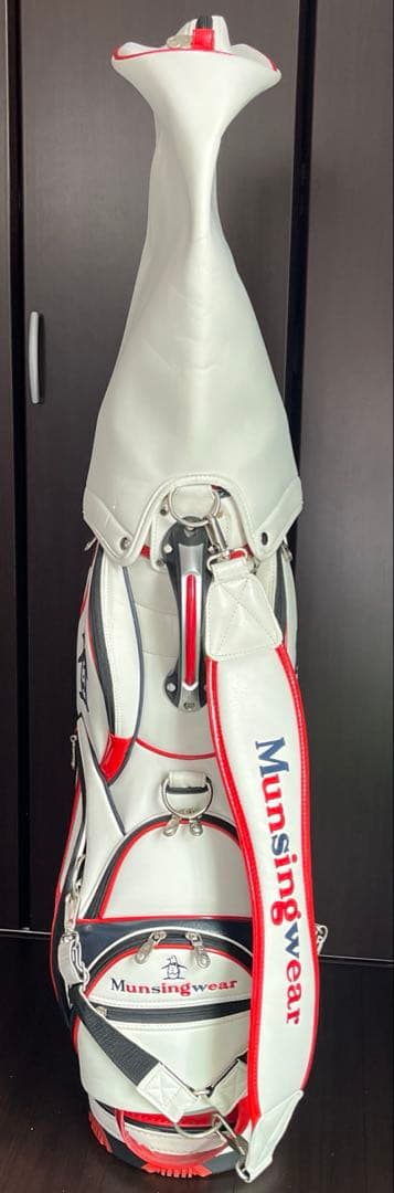 Munsingwear キャディバッグ ホワイト/レッド