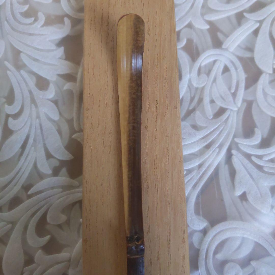 菊蒔絵　竹茶杓　瑞雲　堀之内宗完（宗心）書付　兼中斎　表斉作　表千家　【匿名配】