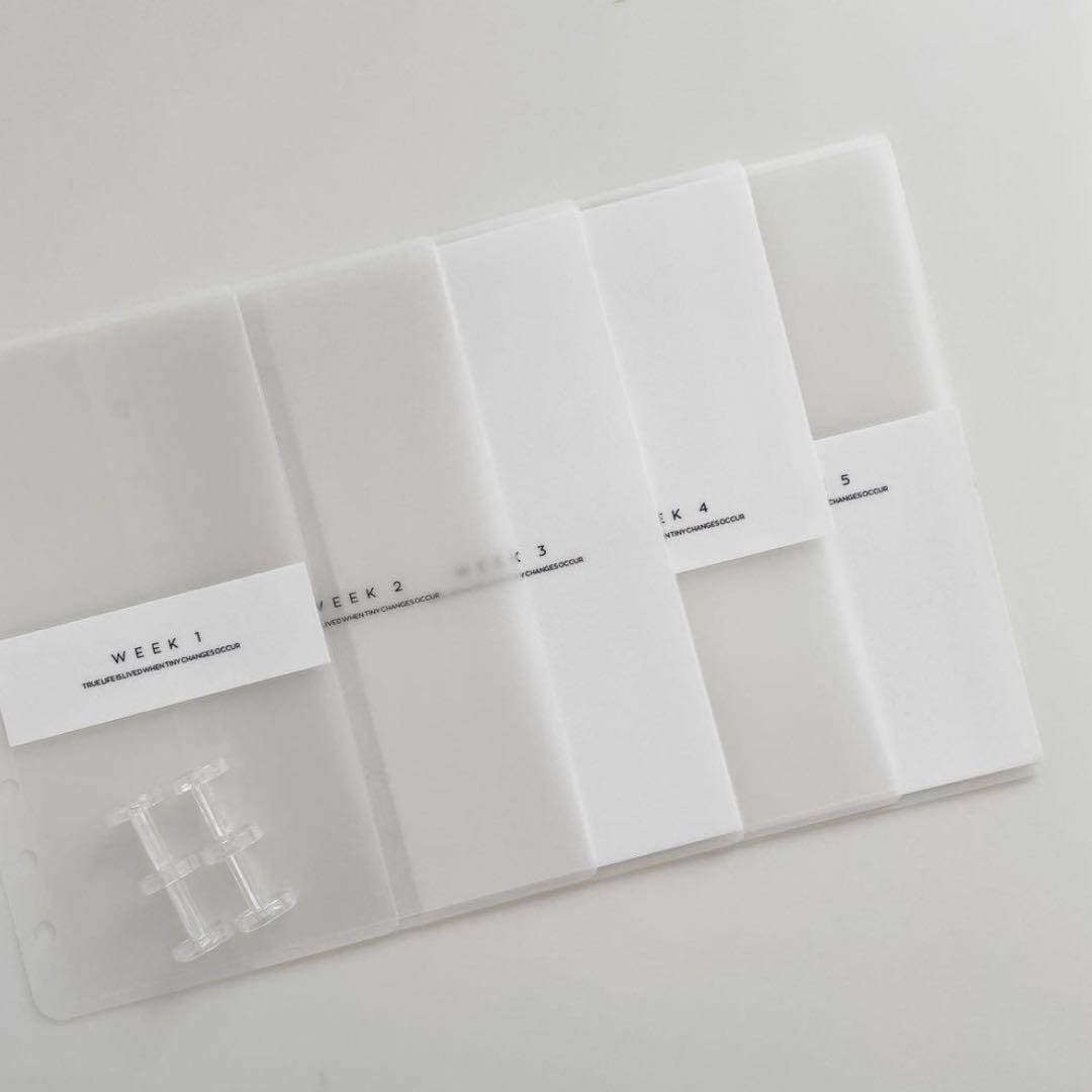 早い者勝ち　韓国　貯金　バインダー　カバー　リフィル　週予算　シンプル