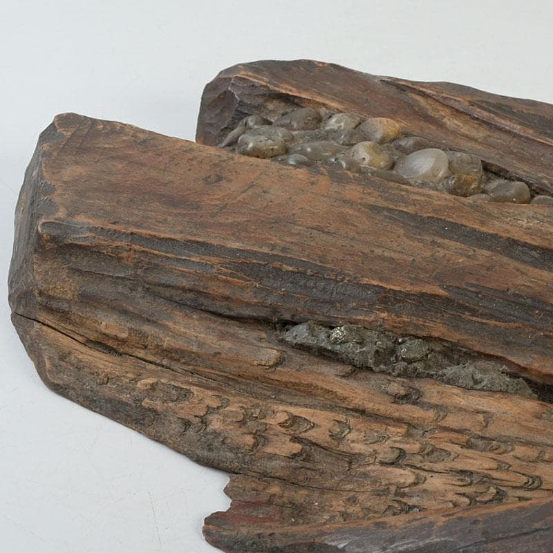 天然木　敷板　飾台　煎茶台　重さ約1443ｇ　V　9350