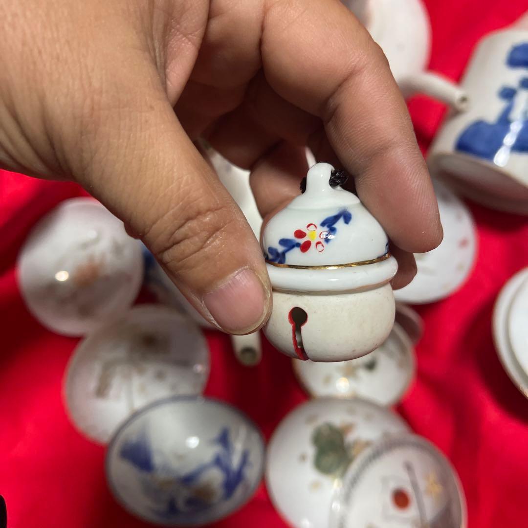 アンティーク 明治39年日本軍の盃や当時物御調子とおそらく護り鈴(年数経過品)