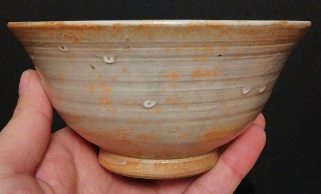 七十三代　朝日光斎作　朝日焼　鹿背　茶碗　共箱　茶道具