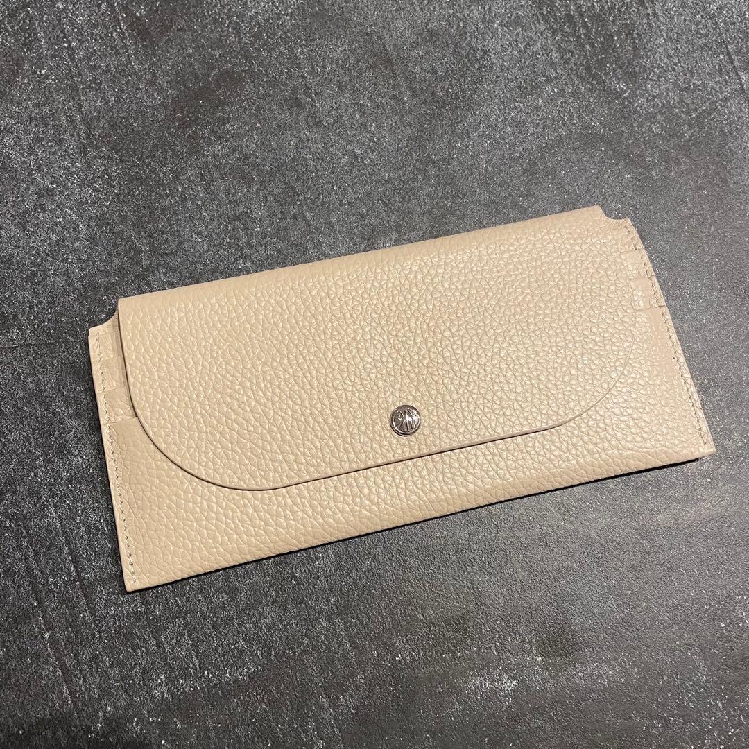 早い者勝ち　韓国　バインダー　貯金　長財布　薄い財布　アイボリー　ホワイト