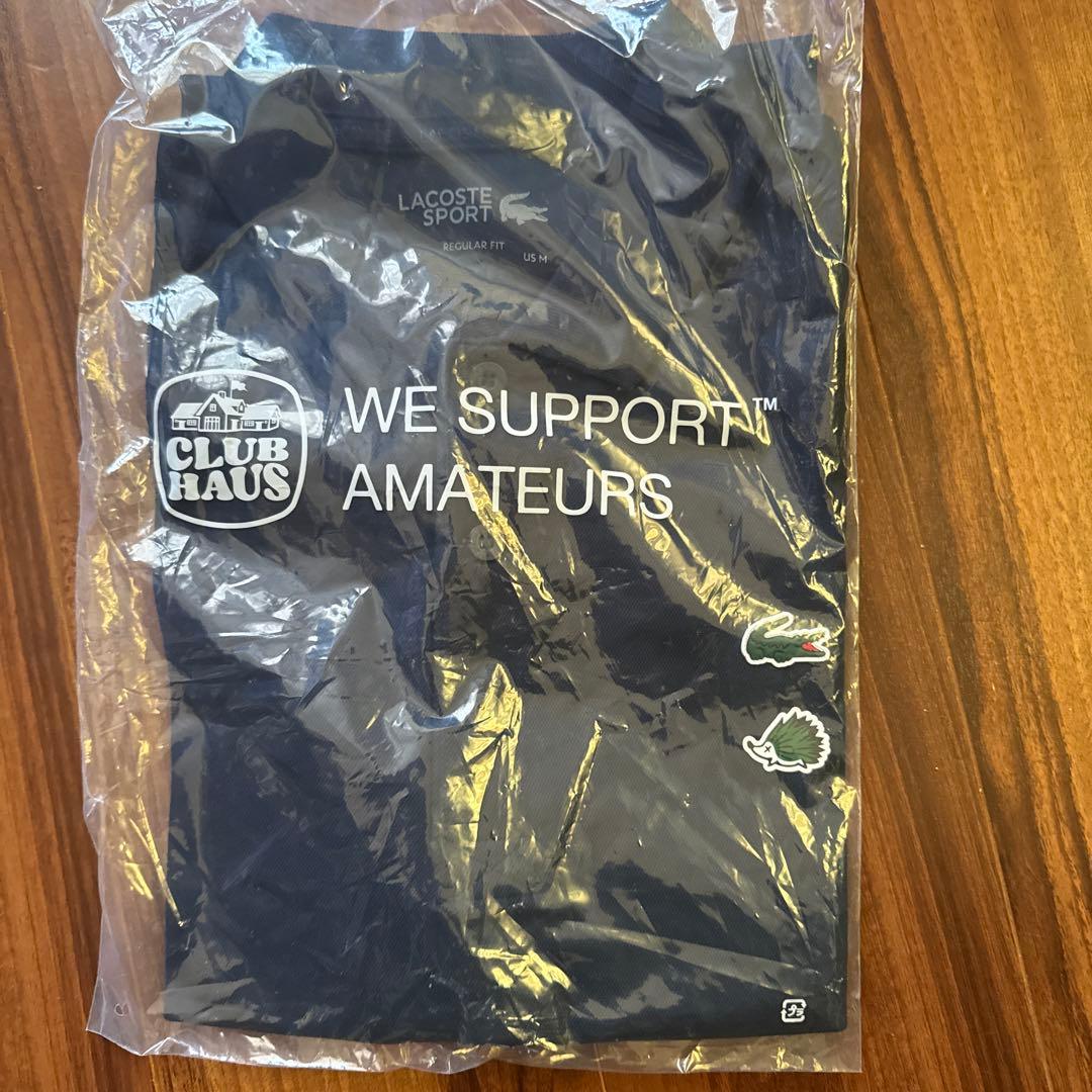 クラブハウス ラコステコラボシャツ ネイビー M clubhaus
