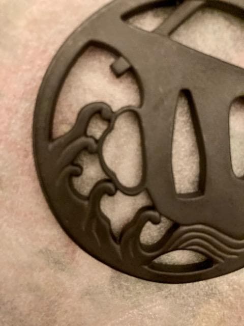 値下げ！現代鍔ー波図　透かし