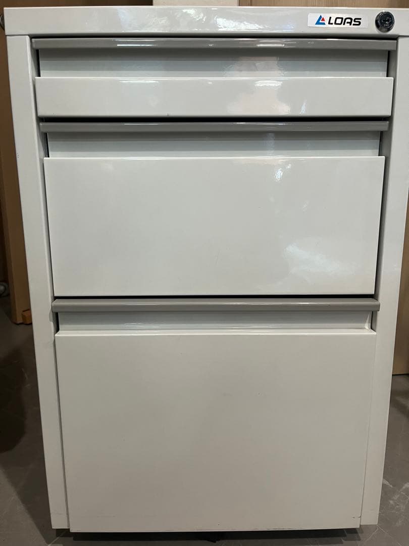 LORS キャビネット ホワイト 3引き出し