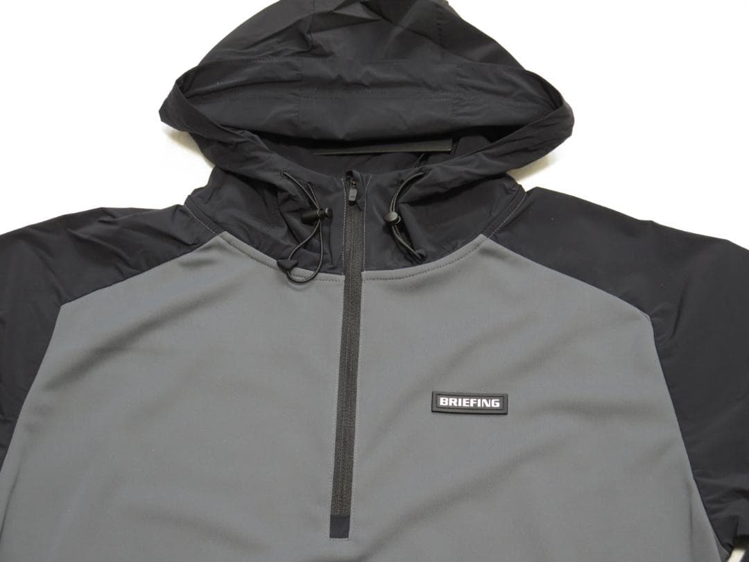 ⓂBRIEFING GOLF ブリーフィングゴルフ背面ロゴハーフジップフーディー