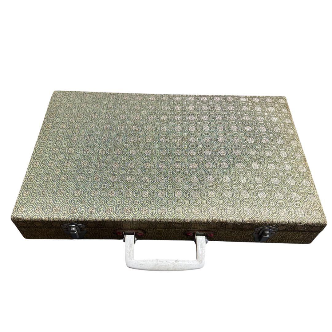 中国 高級 麻雀牌 竹牌 花牌付 ケース入 昭和レトロ