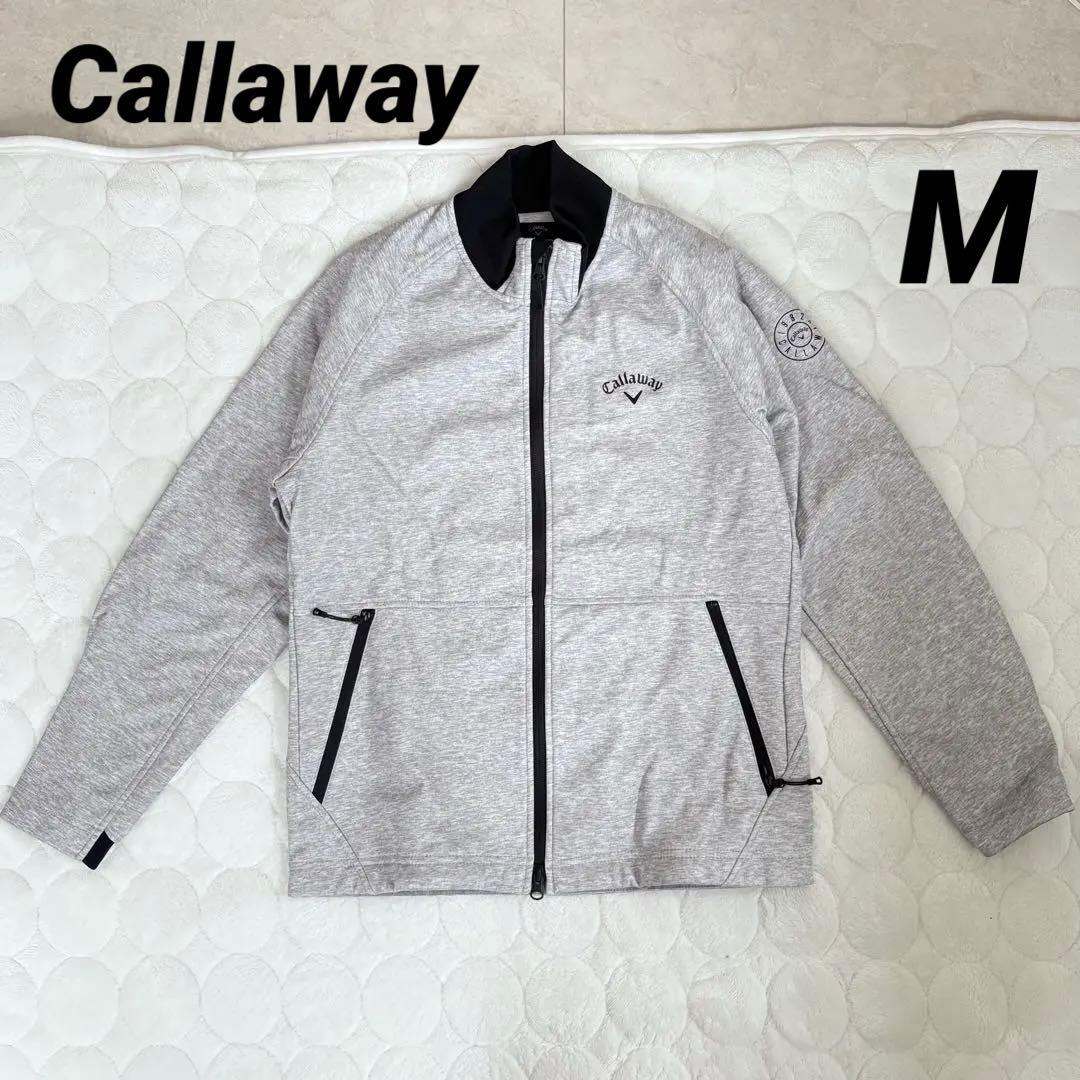 キャロウェイ メンズ ゴルフウェア ラミネート スウエットフルジップブルゾン M
