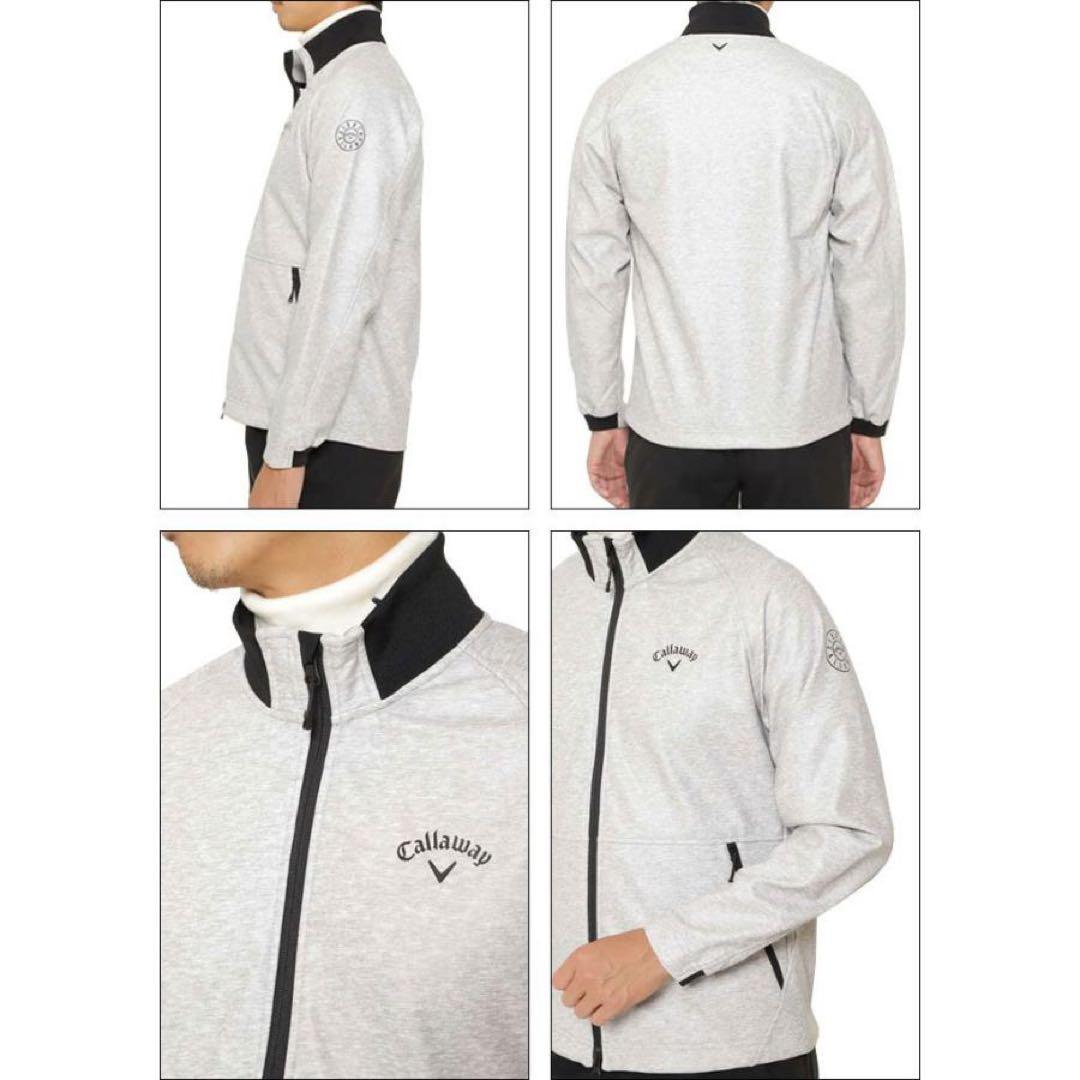 キャロウェイ メンズ ゴルフウェア ラミネート スウエットフルジップブルゾン M
