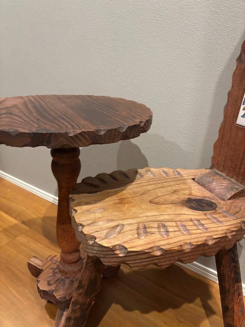 スペイン製 テーブル チェア セット タイル 猫