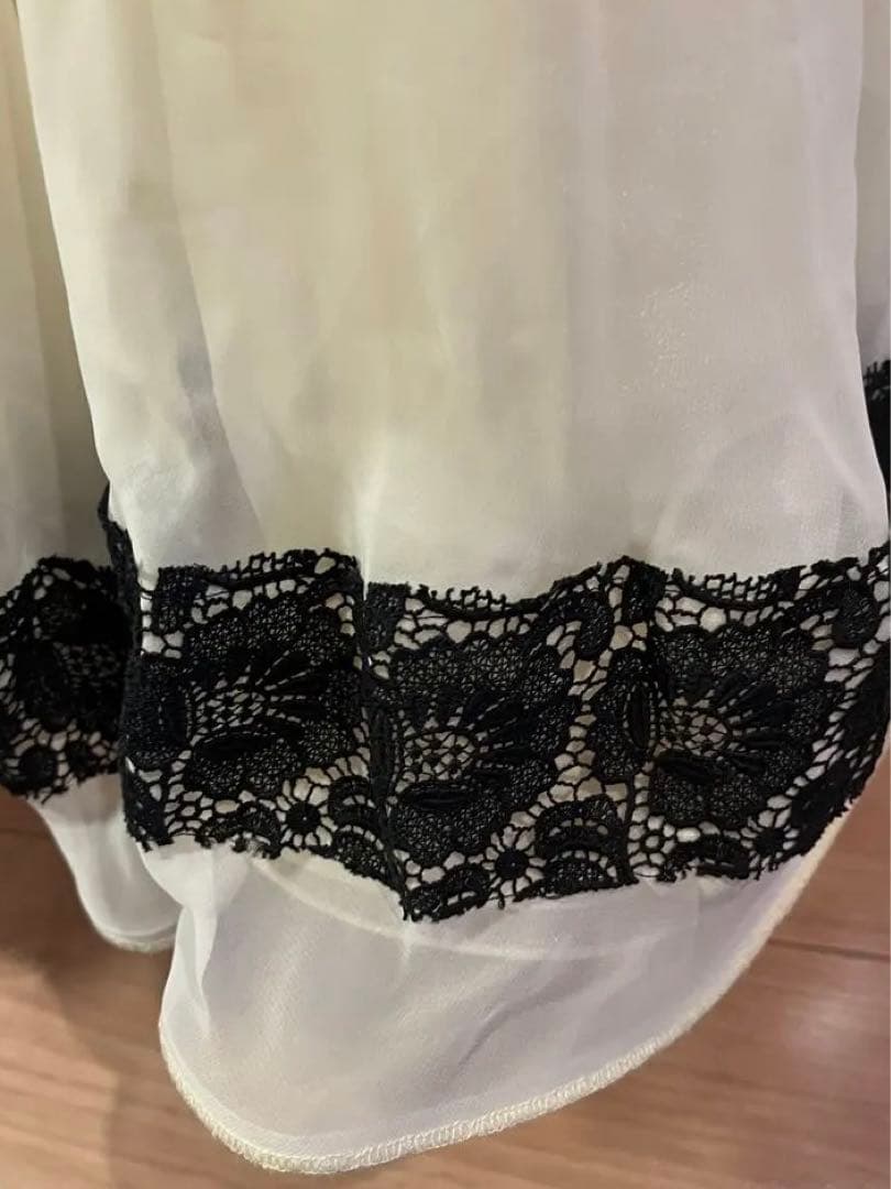 社交ダンス　ドレス ジャンティ クリーム　黒　ブラック　スタンダードドレス