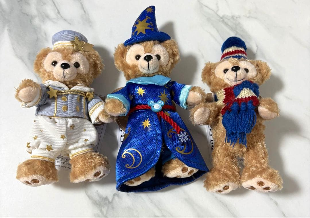 【限定】ダッフィー ぬいぐるみバッジ 復刻版 3点セット