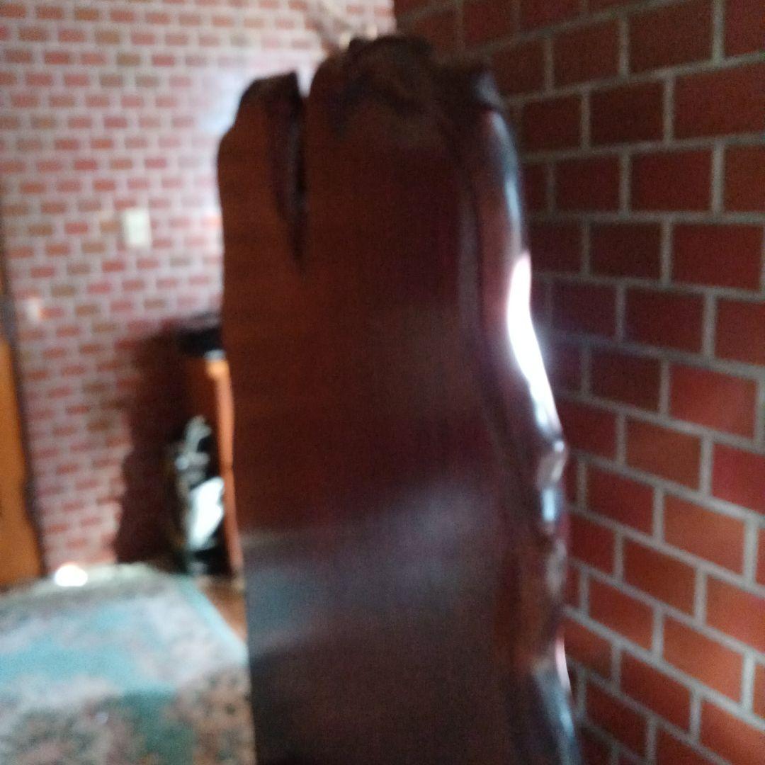 ダークブラウン木製アンティーク衝立