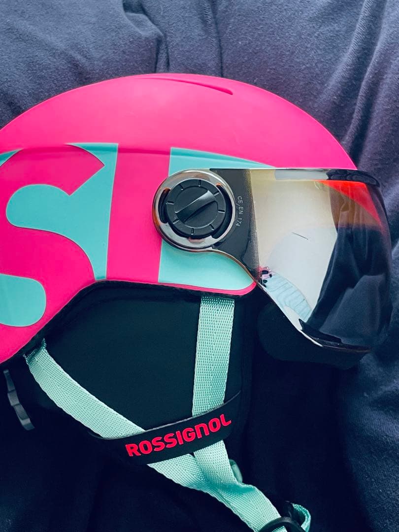 ROSSIGNOL スキー ヘルメット ピンク/青