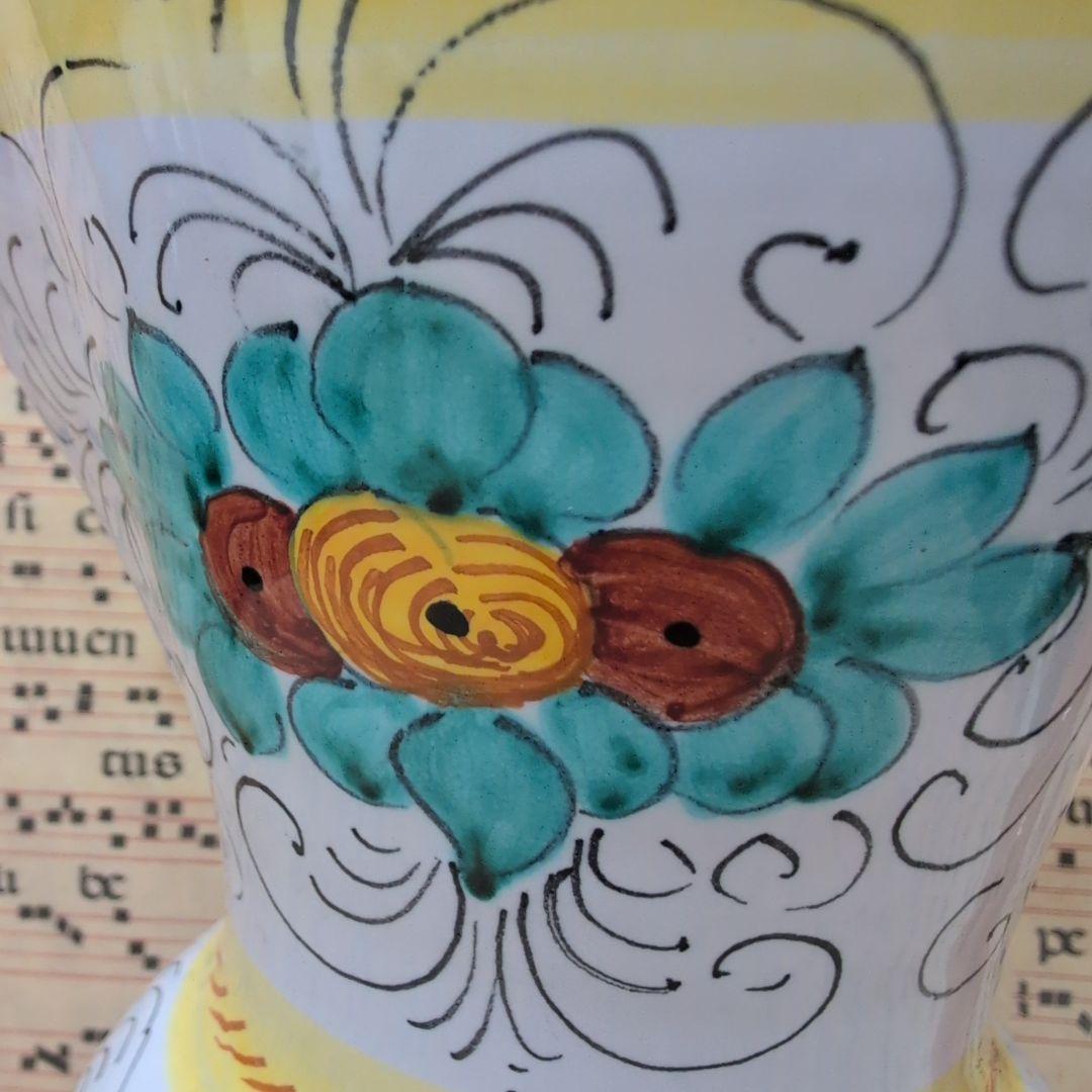 イタリア伝統工芸 デルータ焼 ドラゴン花模様ピッチャー ラファエレスク