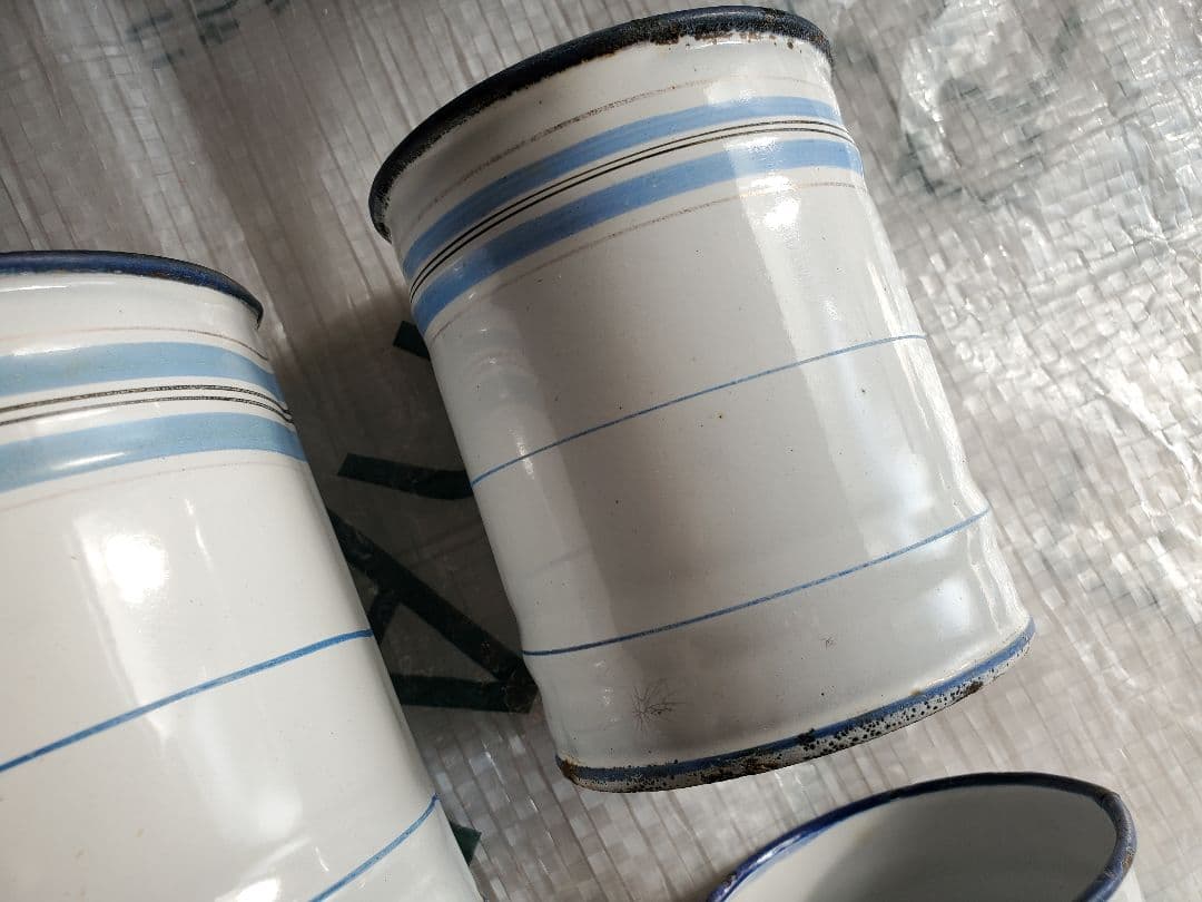 アンティーク　ホーロー　キャニスター　５個セット