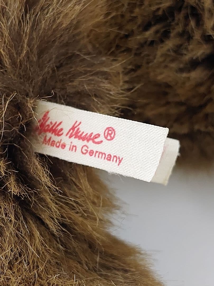 廃盤品 ケテクルーゼ ぬいぐるみ クタクタ犬 ドイツ製 ブラウン 横向き34cm