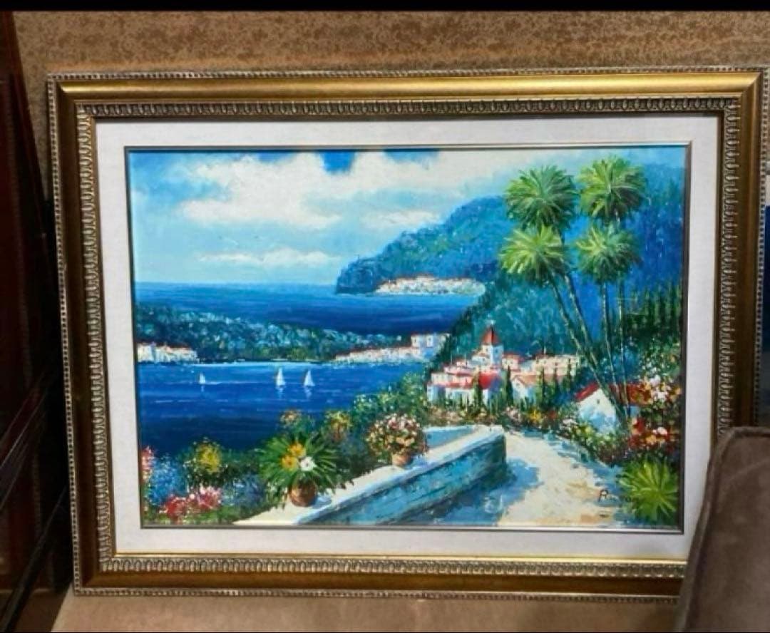 絵画　「地中海への道」　セルジュ・ルゴン