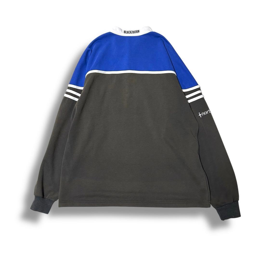 アディダス ラガーシャツ BLACKTHORN 90s 4XO ビッグサイズ