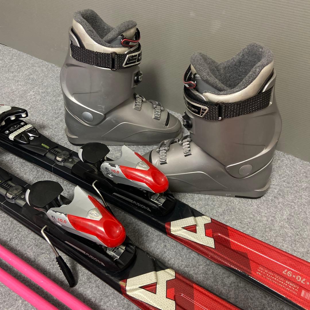 ★訳あり★メンテナンス済　大人スキーセット　板152cmブーツ25~25.5cm