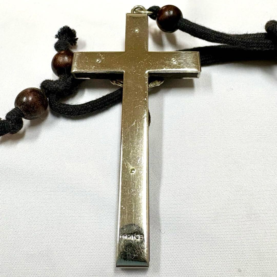フランス アンティーク 聖イエス クロス 大型 十字架 78x42mm