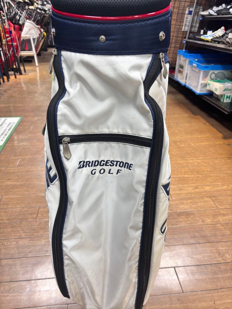 BRIDGESTONE GOLF キャディバッグ ホワイト/レッド/ブルー