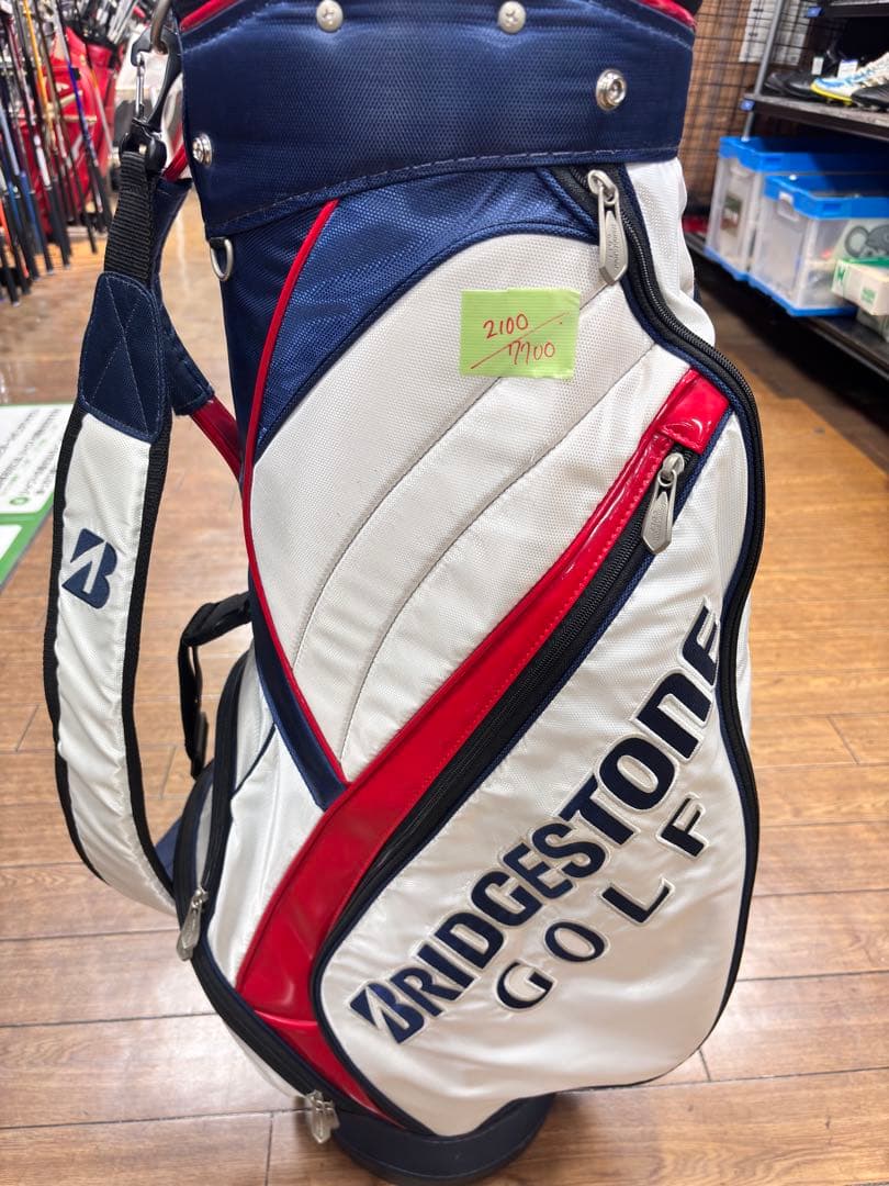 BRIDGESTONE GOLF キャディバッグ ホワイト/レッド/ブルー