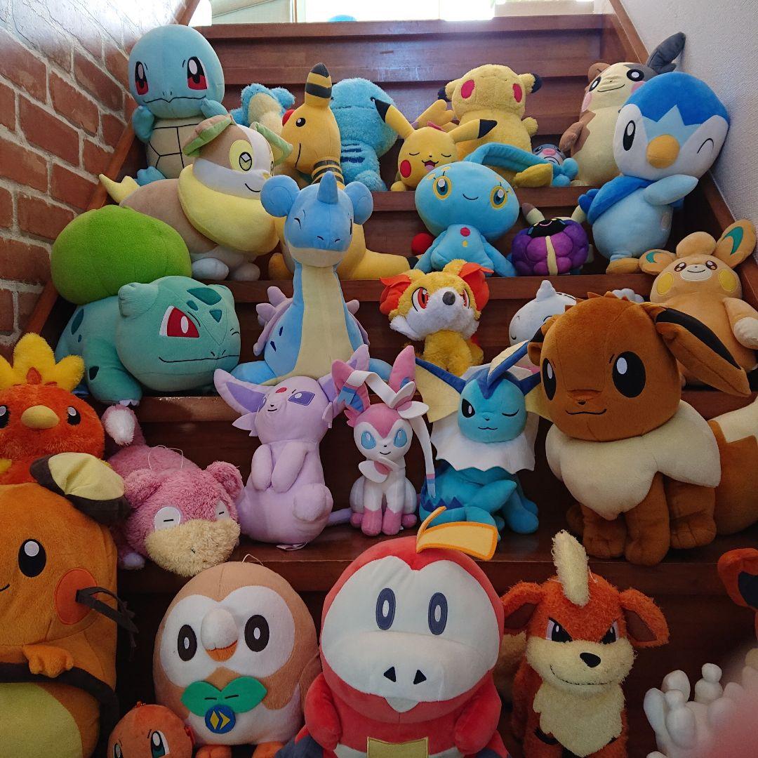 まとめてポケモンぬいぐるみ38体　Pokémonセンターほかで購入収集 でっかい