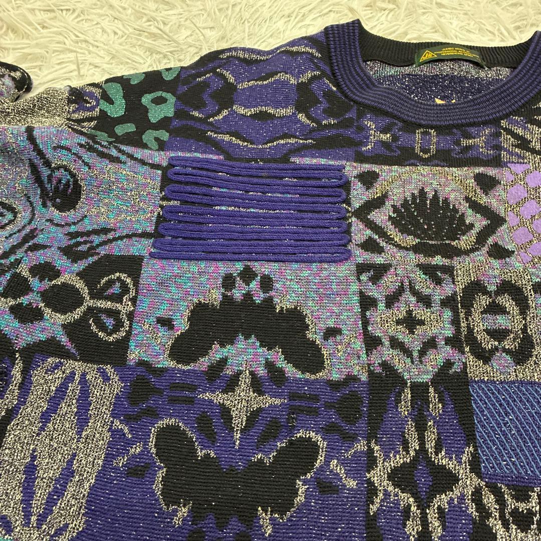 J's ジャンボ尾崎 ブリヂストン　銀糸　ラメ　ゴルフ　セーター ニット　90s