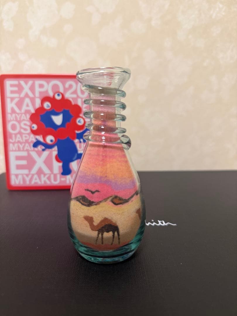 大阪万博ヨルダン館のサンドアート！ピンク