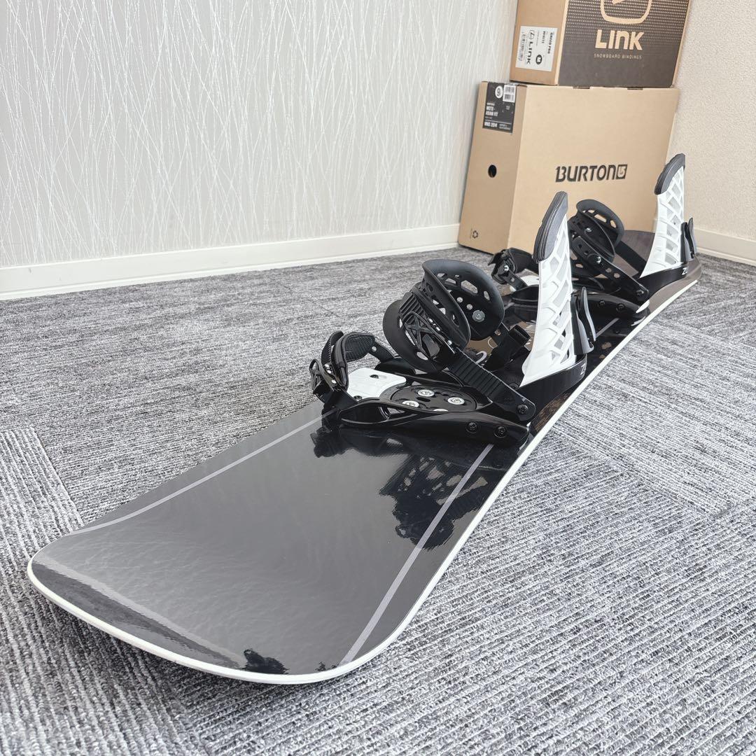 61美品❗️超豪華❗️眞空雪板等/風眞モデル スノーボードセット★155cm+ビン付