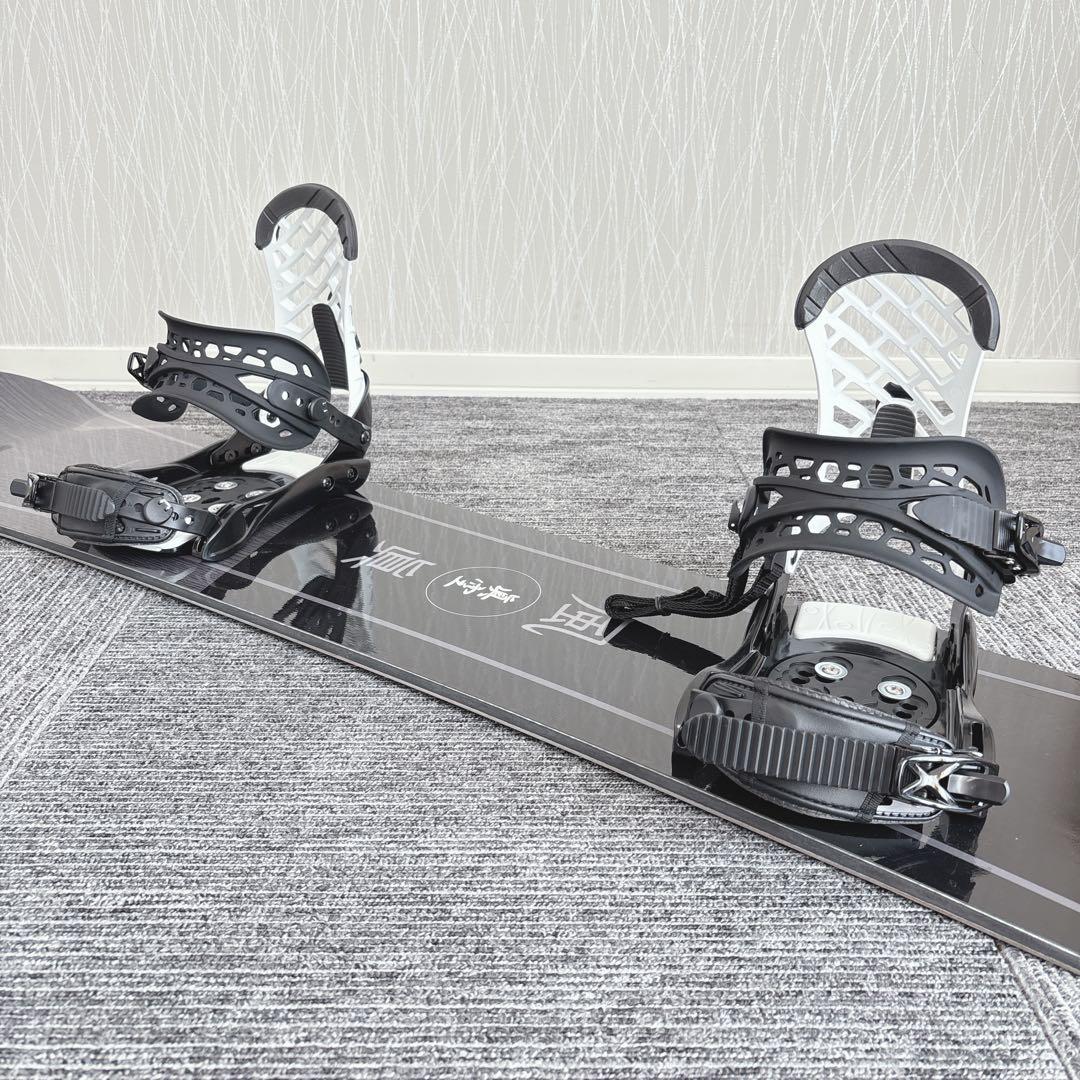 61美品❗️超豪華❗️眞空雪板等/風眞モデル スノーボードセット★155cm+ビン付