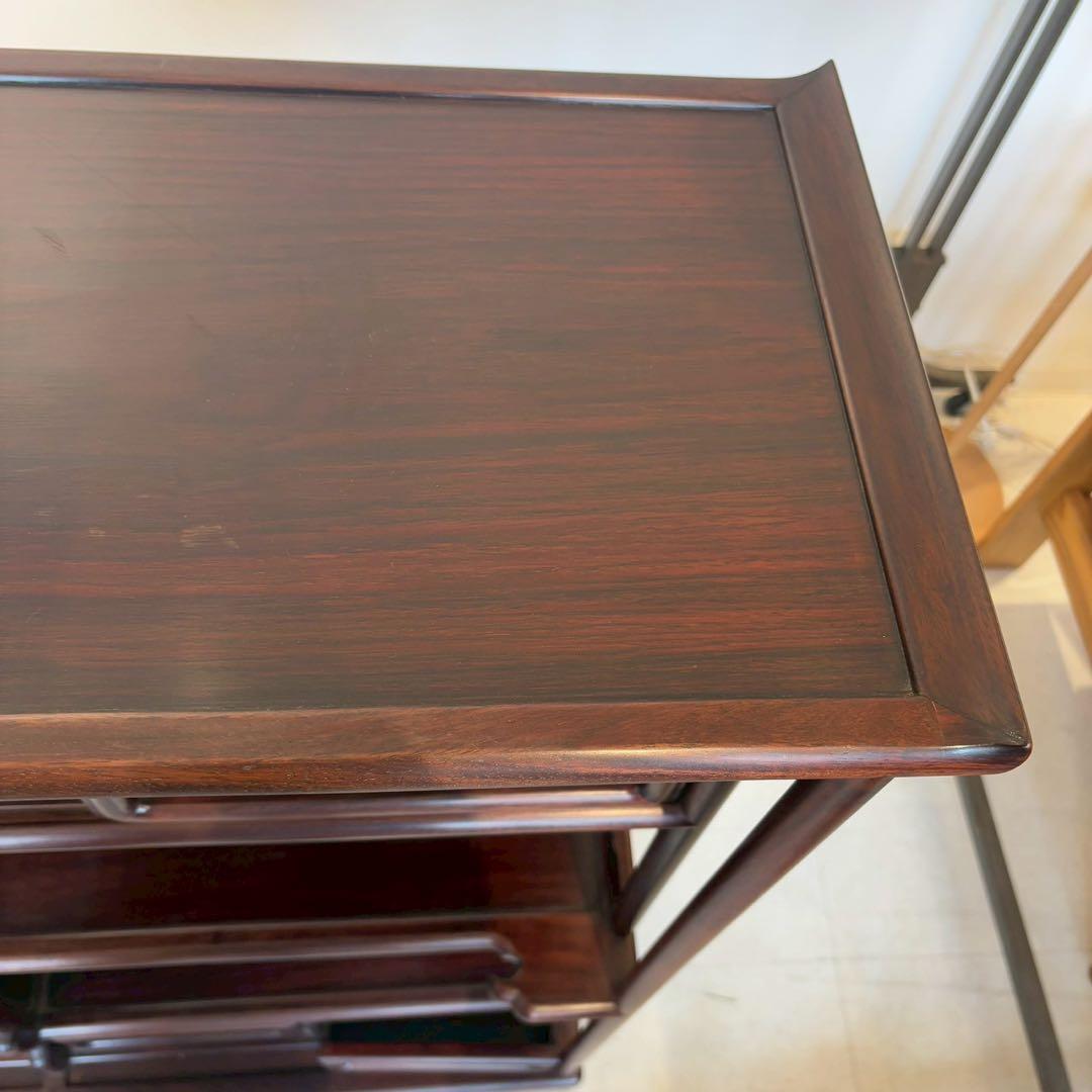 唐木家具 花梨 茶箪笥 飾り棚 日本式茶棚　筆返し　サイドボード ビンテージ