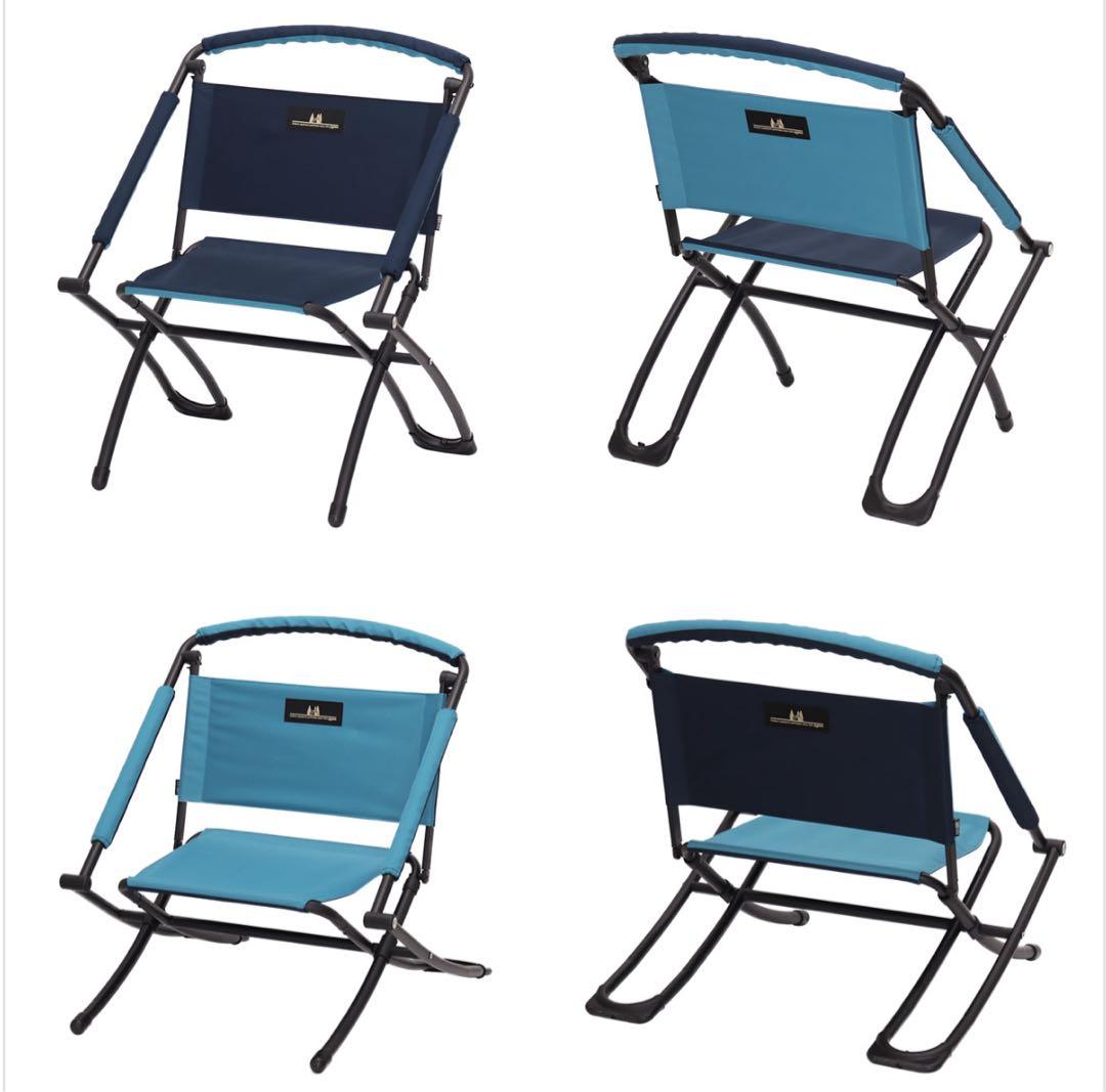 Ogawa ハイ&ロー2ウェイチェア 【ネイビー・ブルー】美品2脚セット