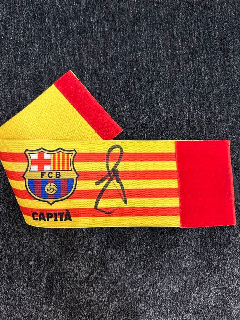 プジョル　puyol 直筆サイン　FCバルセロナ　アームバンド